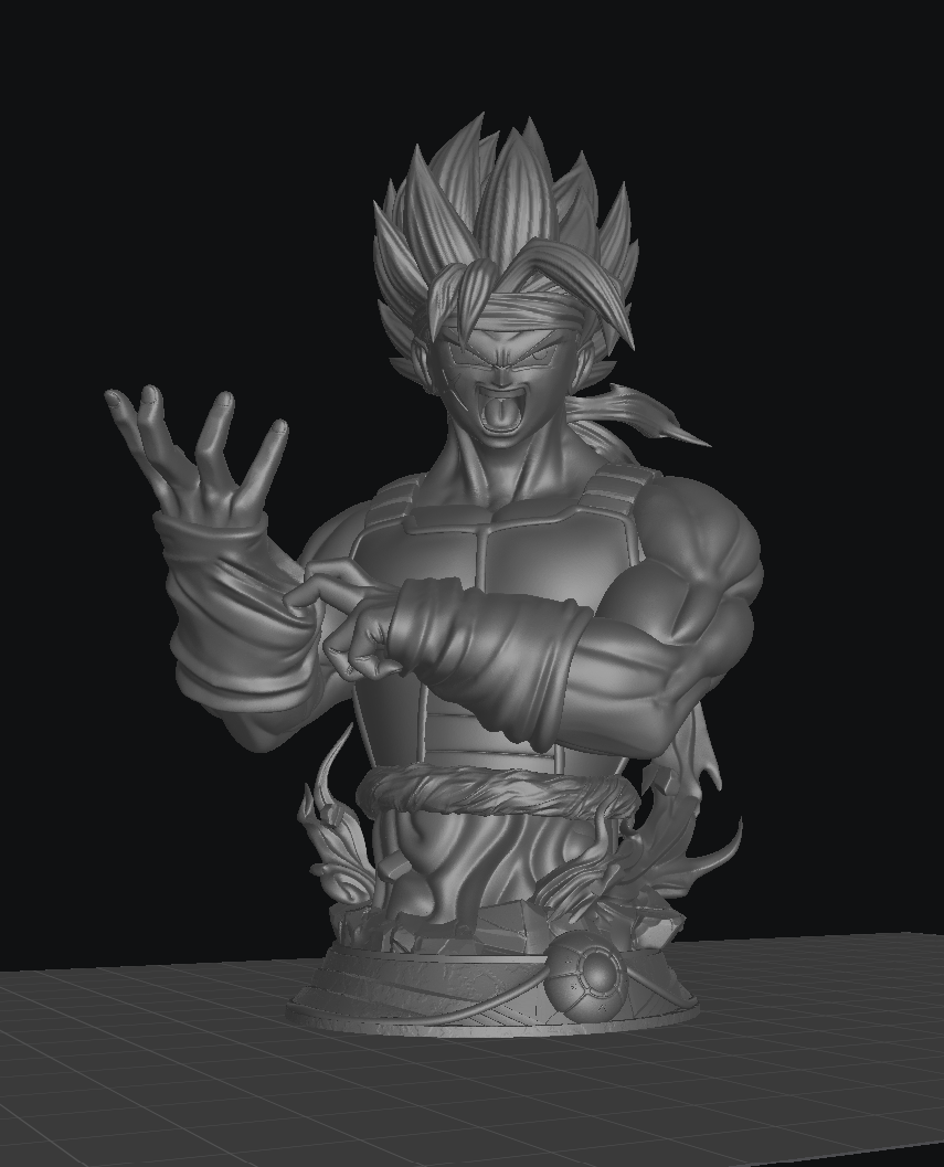SSJ Bardock - Unassembled and Unpainted Garage Kit - Model Designed by Sekai3D