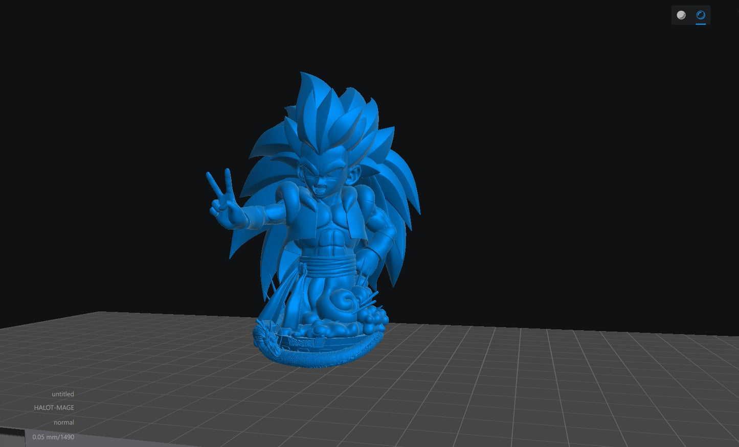 SSJ3 Gotenks - Unassembled and Unpainted Garage Kit - Model Designed by Sekai3D