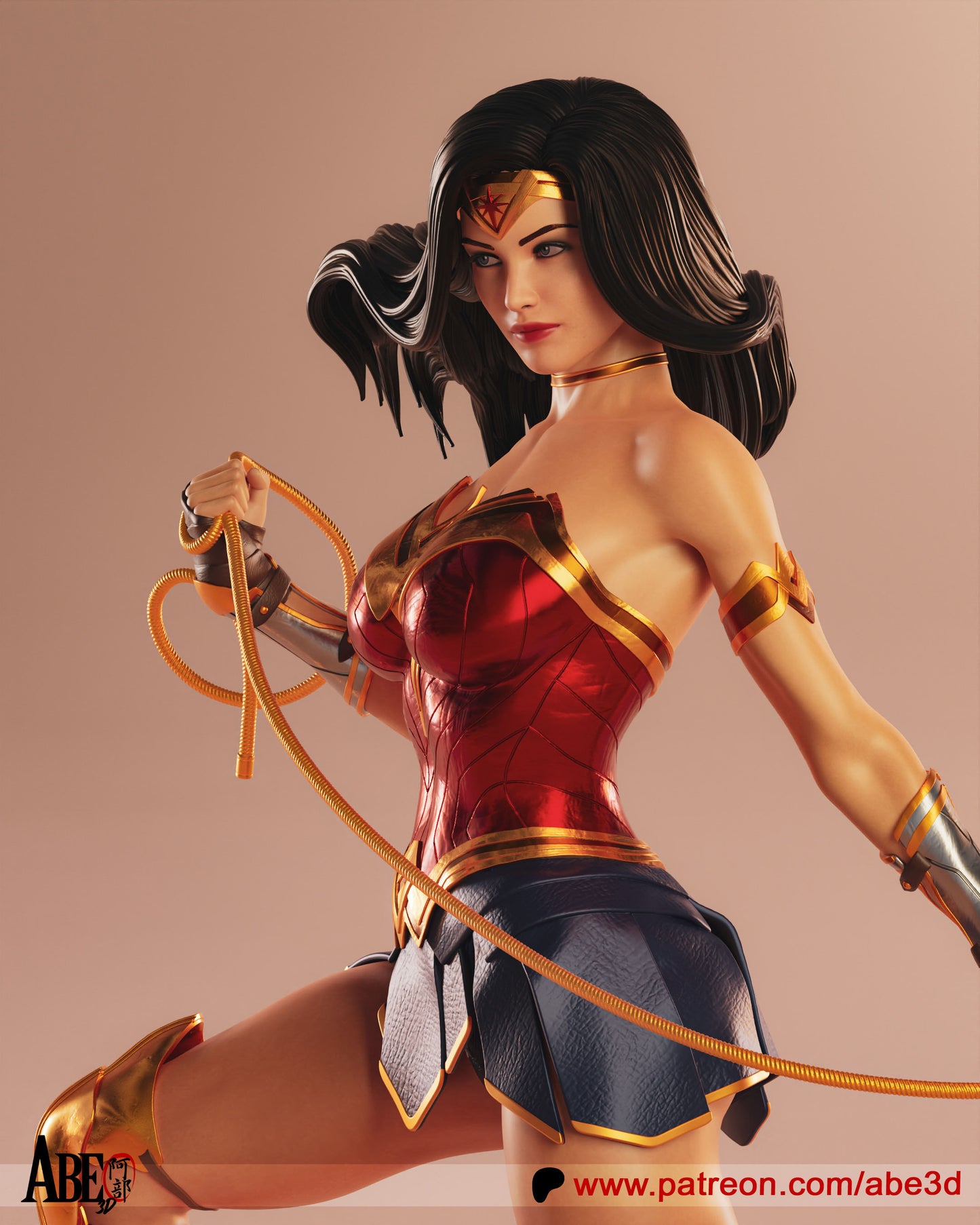 Wonder Woman - Unassembled and Unpainted Garage Kit - Model Designed by Abe3D