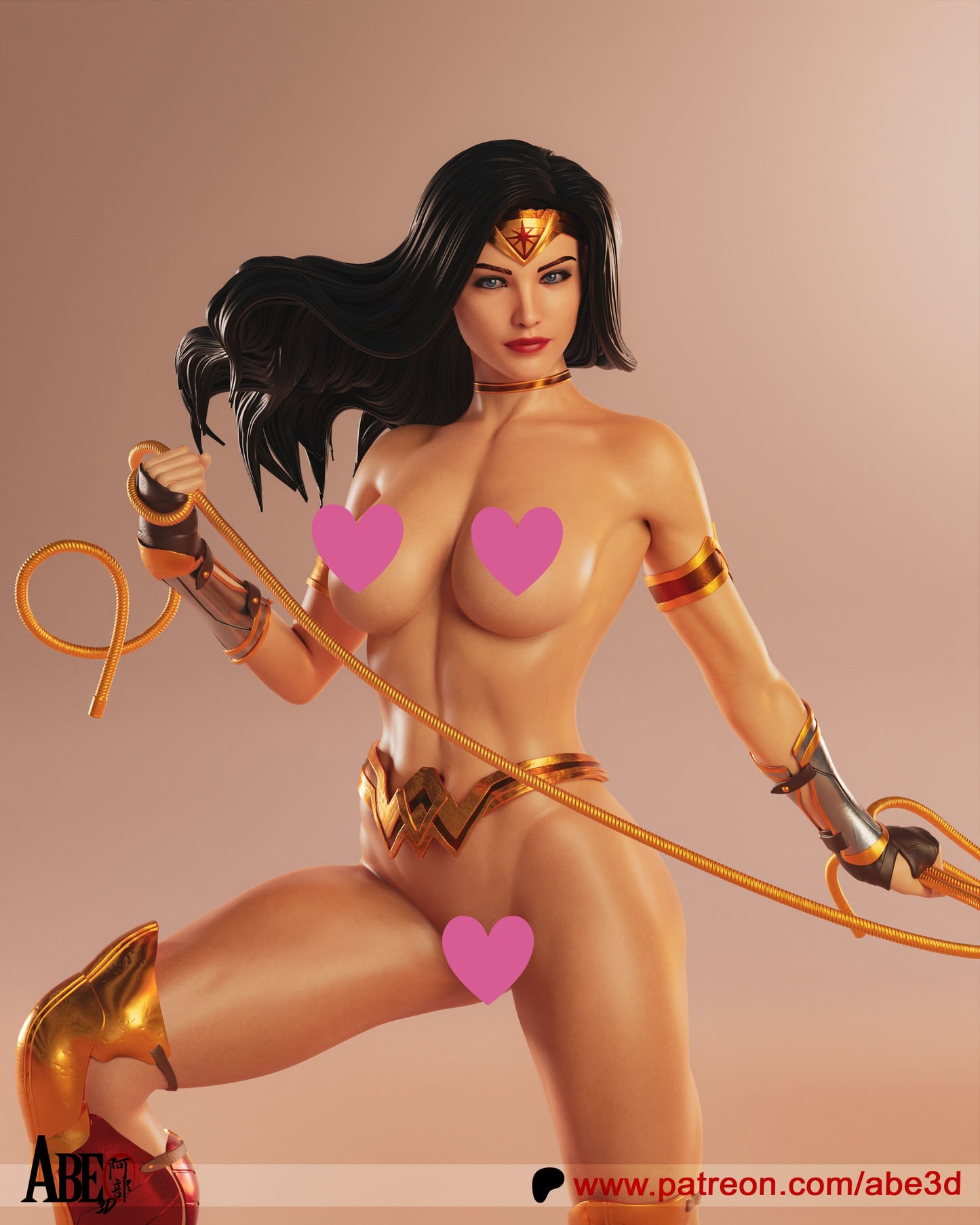 Wonder Woman NSFW - Unassembled and Unpainted Garage Kit - Model Designed by Abe3D