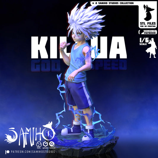 Killua Godspeed - Unassembled and Unpainted Garage Kit - Model Designed by Samiho Studios