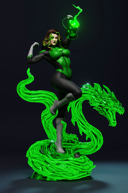 Jessica Cruz Green Lantern - Unassembled and Unpainted Garage Kit - Model Designed by Abe3d/Marcio