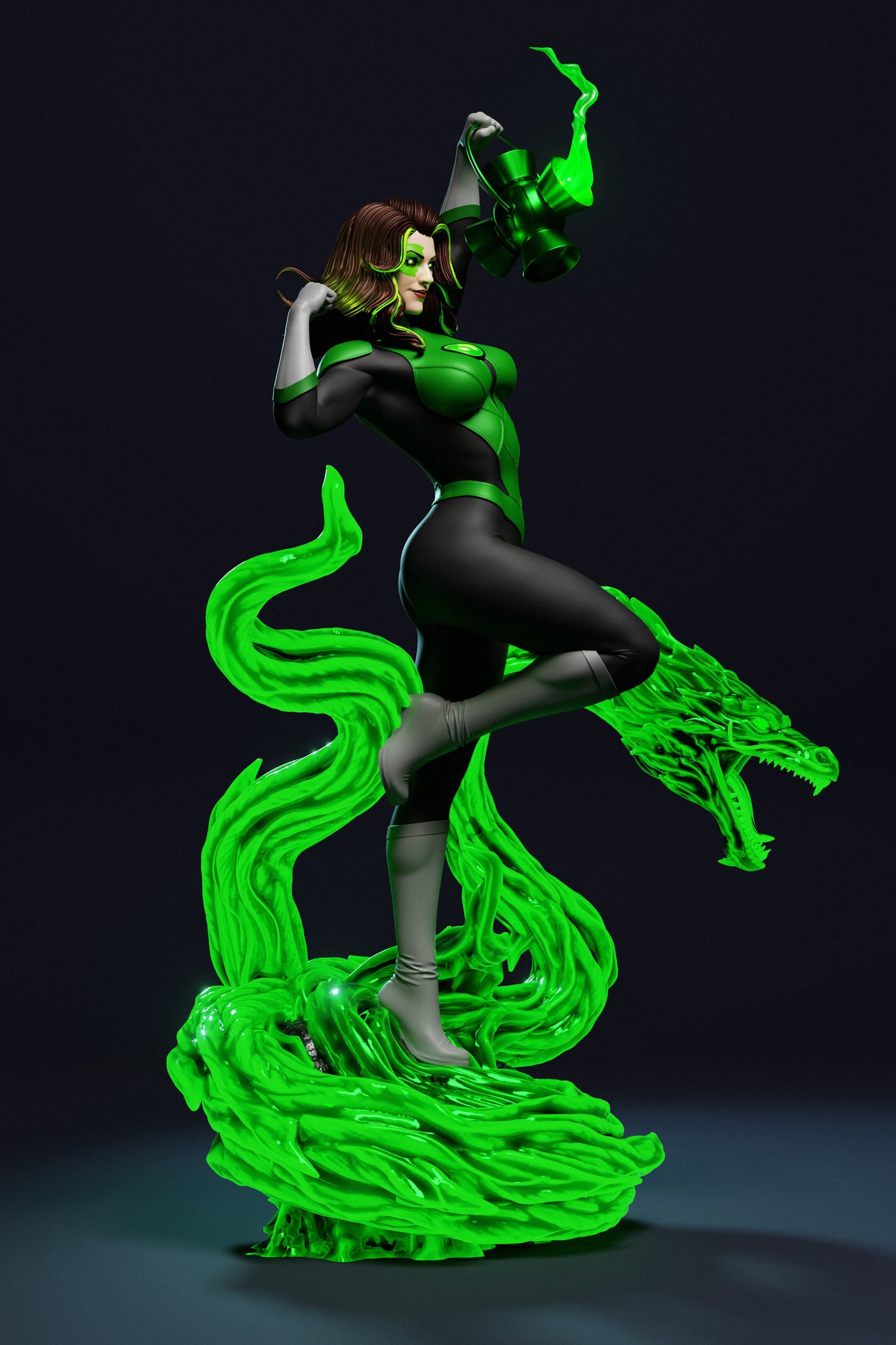 Jessica Cruz Green Lantern - Unassembled and Unpainted Garage Kit - Model Designed by Abe3d/Marcio