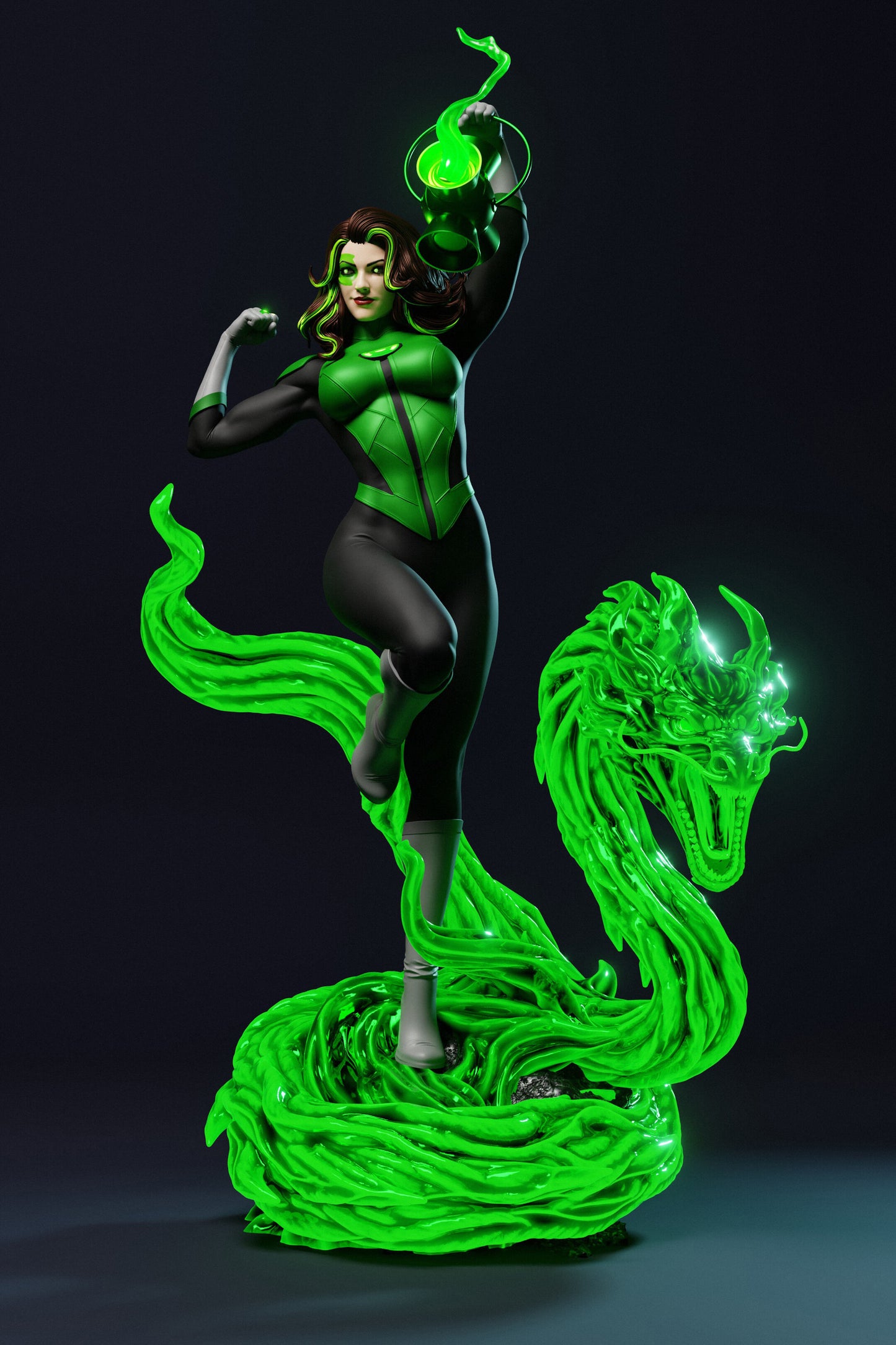 Jessica Cruz Green Lantern - Unassembled and Unpainted Garage Kit - Model Designed by Abe3d/Marcio