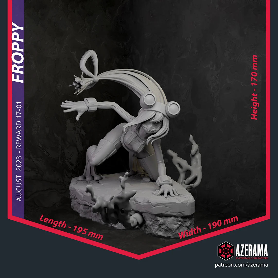 Tsuyu - Unassembled and Unpainted Garage Kit - Model Designed by Azerama