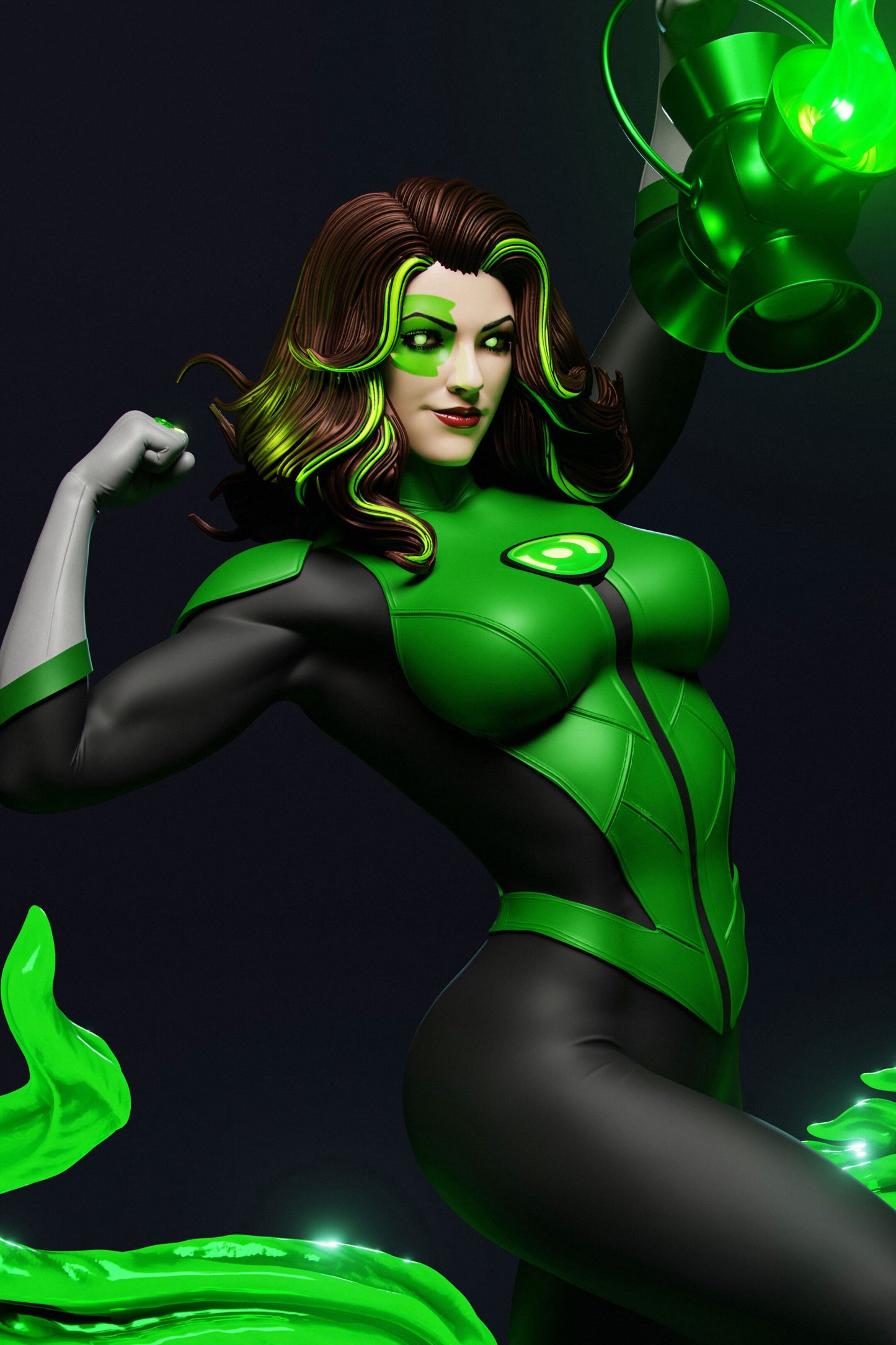 Jessica Cruz Green Lantern - Unassembled and Unpainted Garage Kit - Model Designed by Abe3d/Marcio