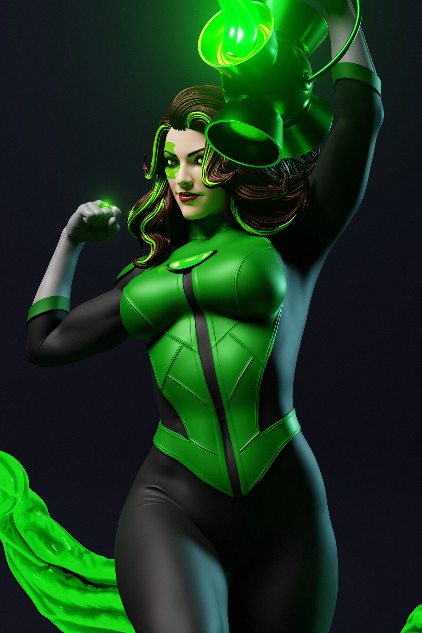 Jessica Cruz Green Lantern - Unassembled and Unpainted Garage Kit - Model Designed by Abe3d/Marcio
