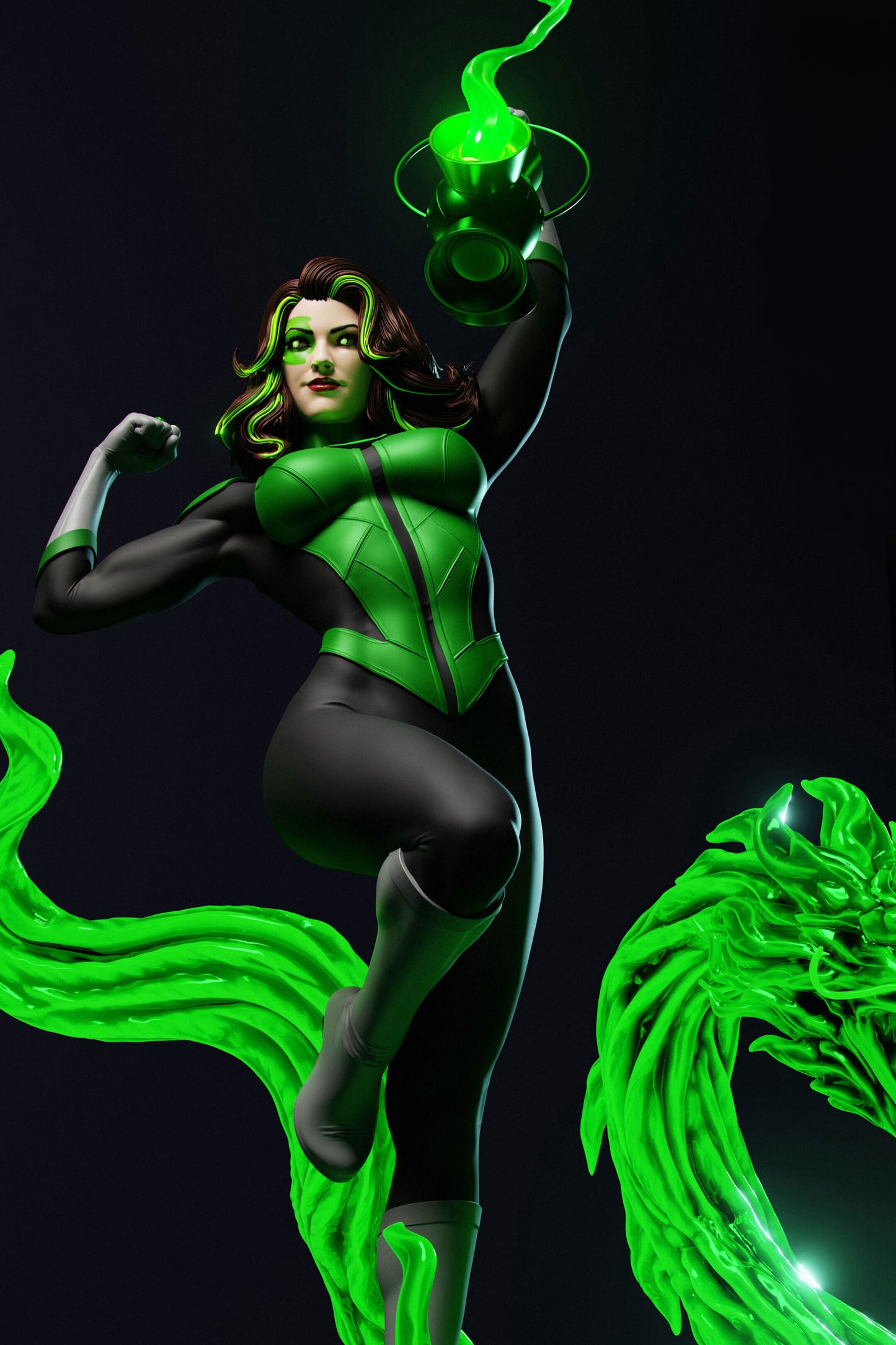Jessica Cruz Green Lantern - Unassembled and Unpainted Garage Kit - Model Designed by Abe3d/Marcio