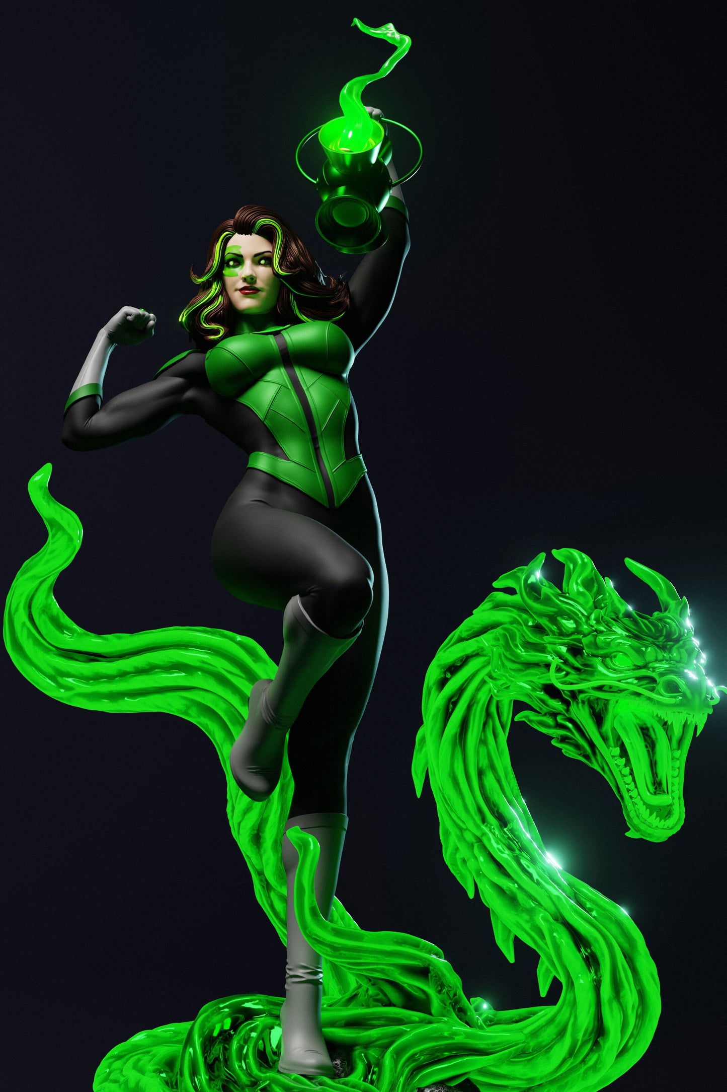 Jessica Cruz Green Lantern - Unassembled and Unpainted Garage Kit - Model Designed by Abe3d/Marcio