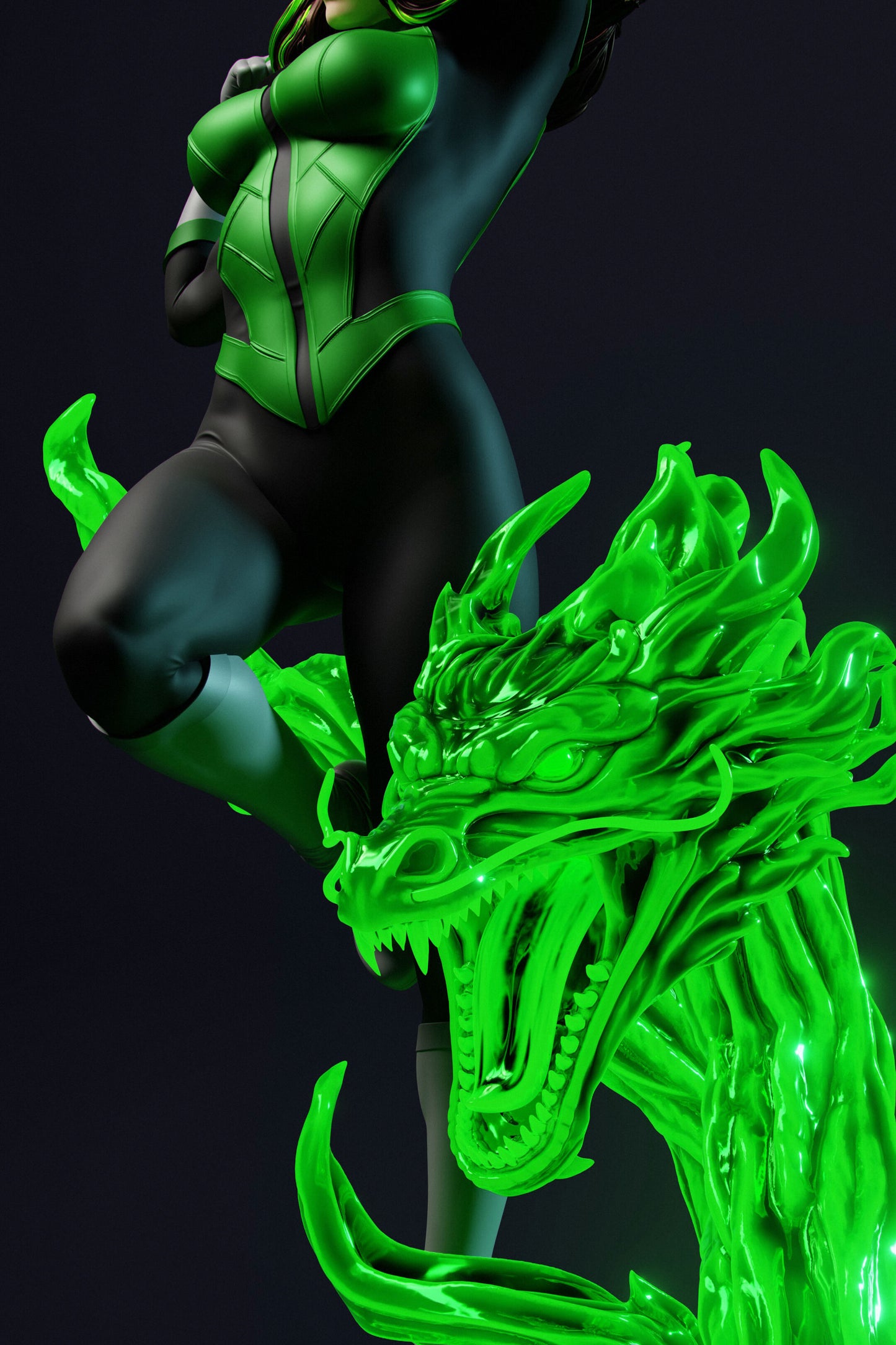 Jessica Cruz Green Lantern - Unassembled and Unpainted Garage Kit - Model Designed by Abe3d/Marcio
