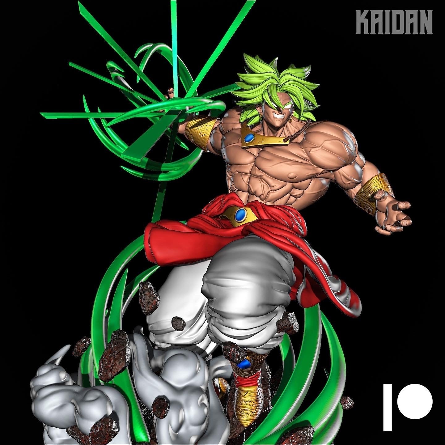 Broly - Unassembled and Unpainted Garage Kit - Model Designed by Kaidan3D