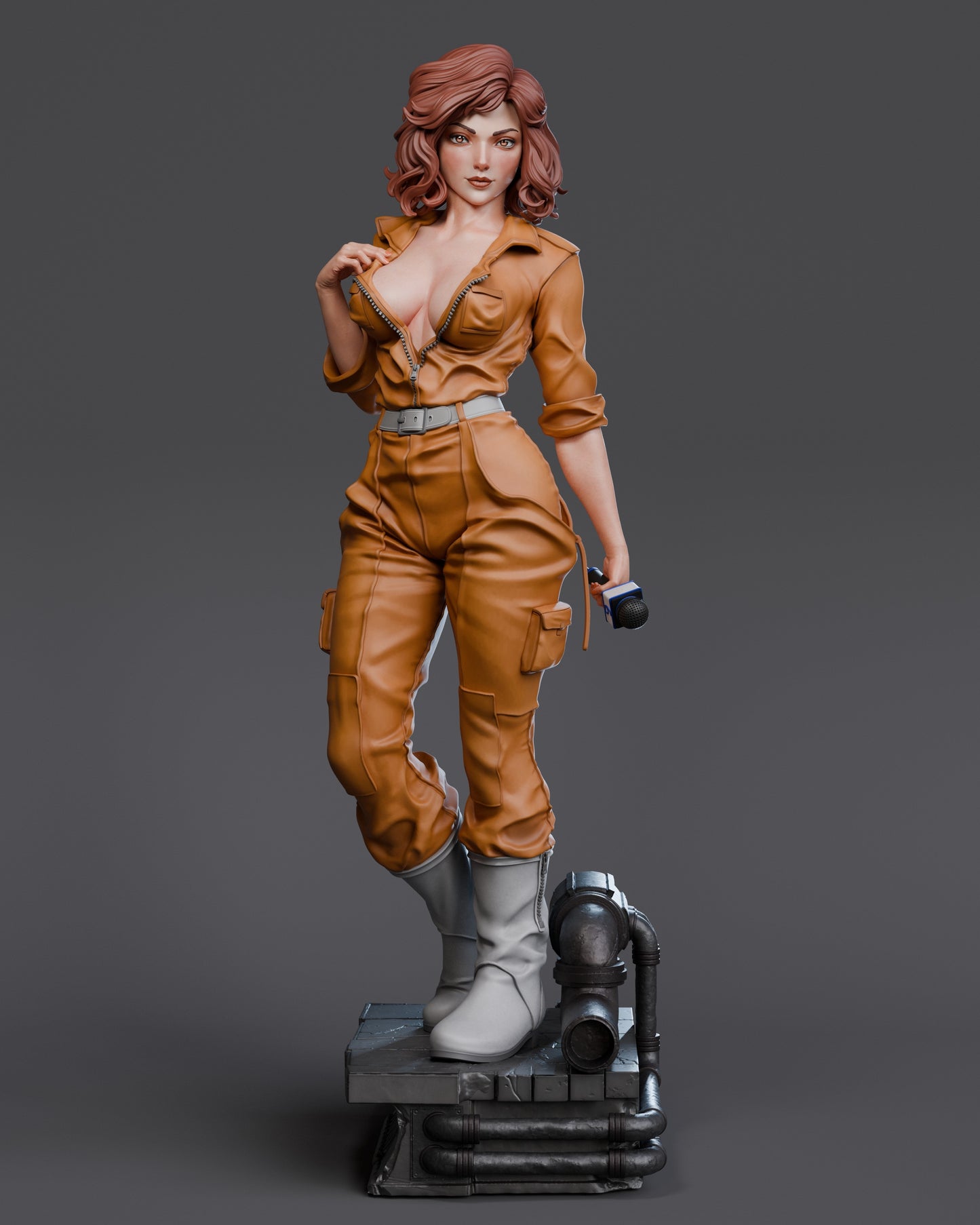April O'Neil - Unassembled and Unpainted Garage Kit - Model Designed by Abe3d