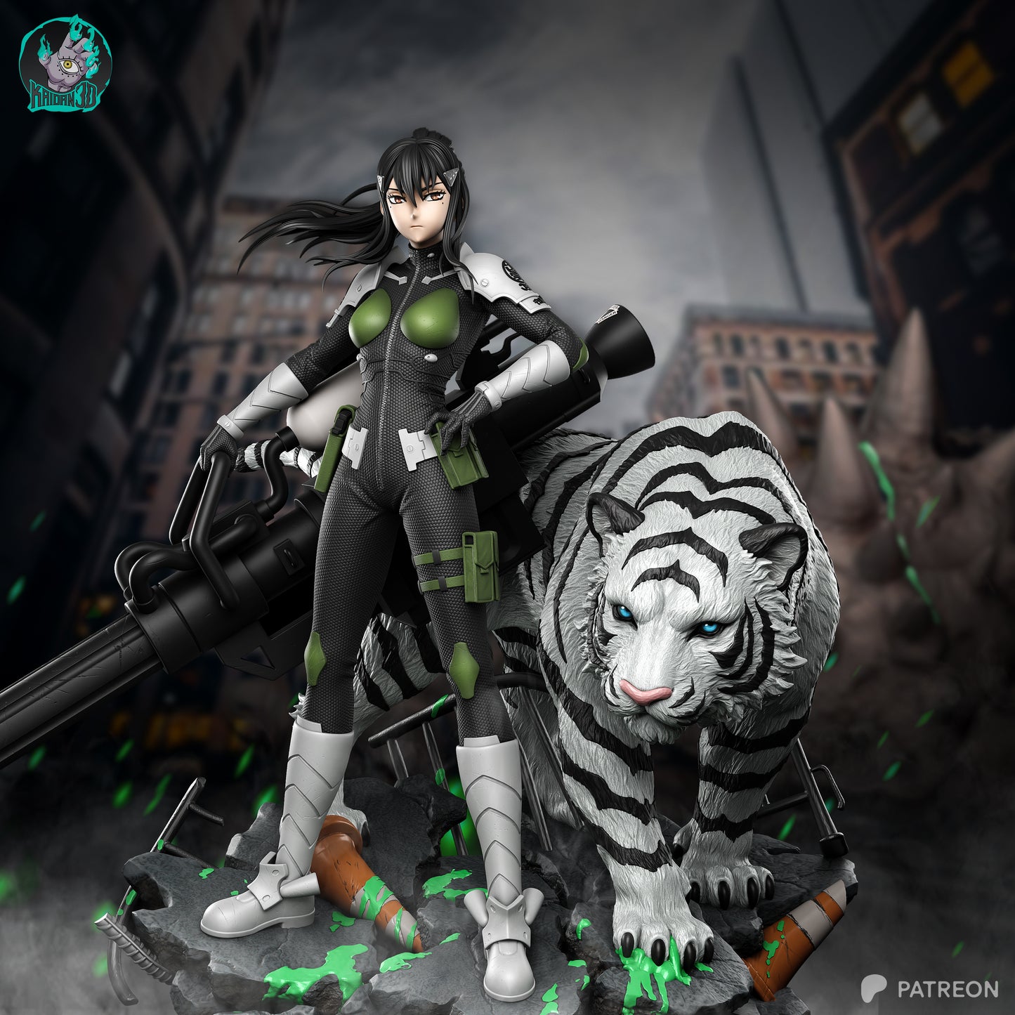 Mina x Bakko - Unassembled and Unpainted Garage Kit - Model Designed by Kaidan3D