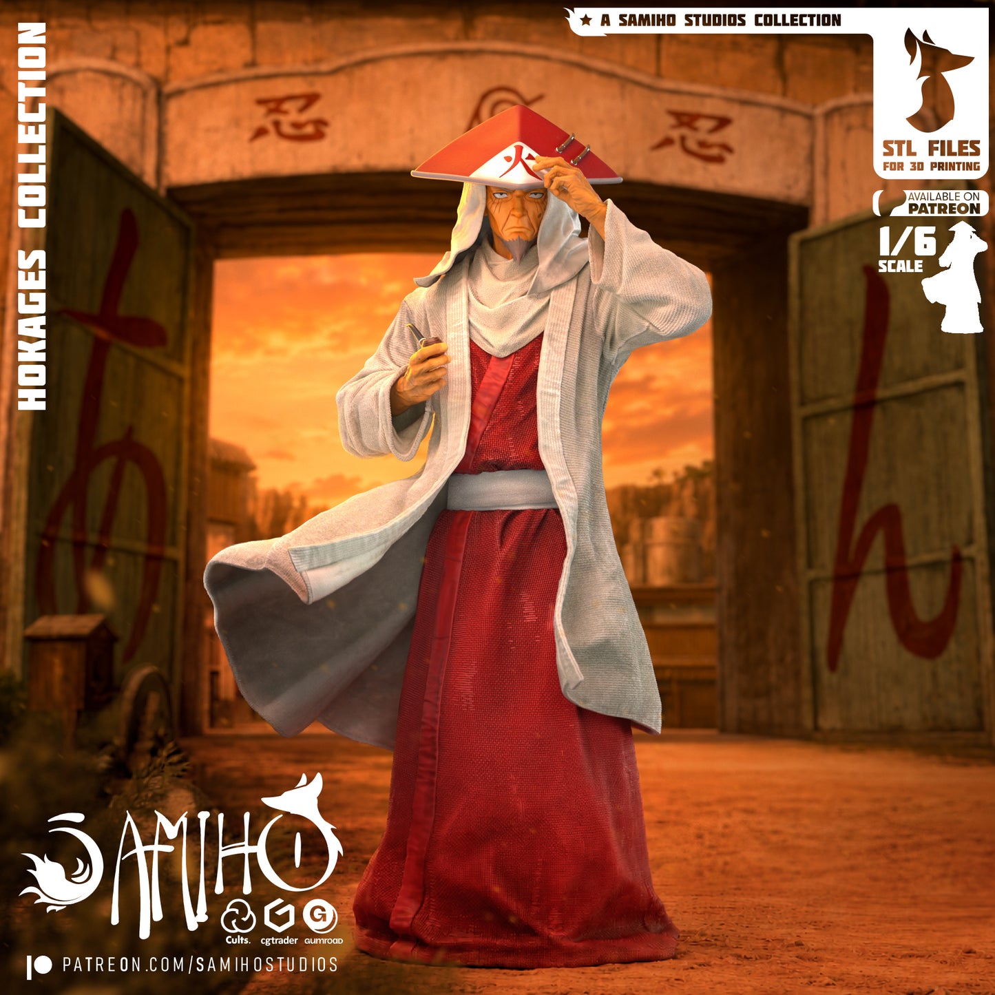 Sarutobi - Unassembled and Unpainted Garage Kit - Model Designed by Samiho Studios