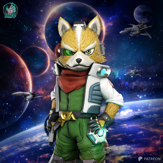 Fox McCloud - Unassembled and Unpainted Garage Kit - Model Designed by Kaidan3D