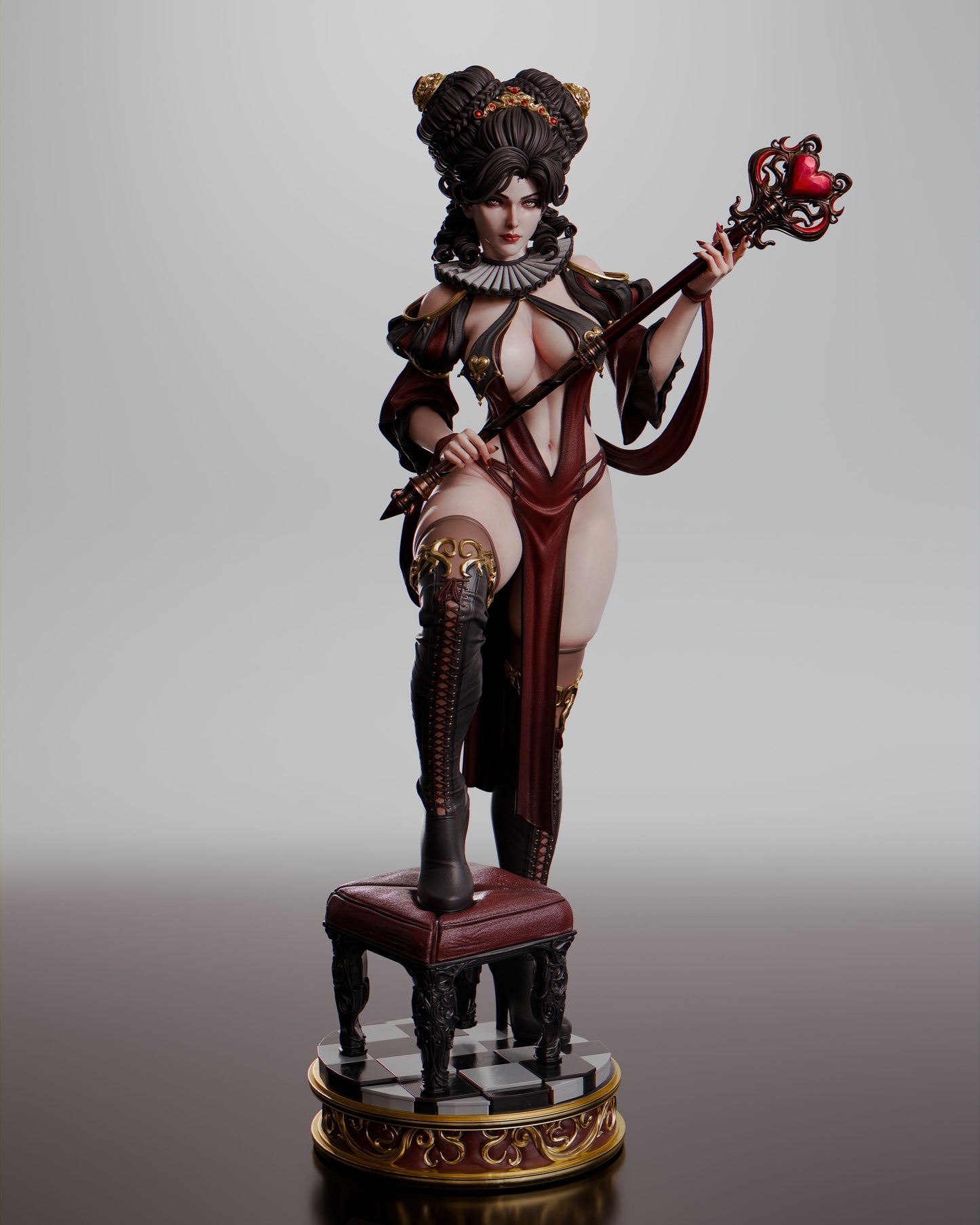 Queen of Hearts - Unassembled and Unpainted Garage Kit - Model Designed by Abe3d/Davi