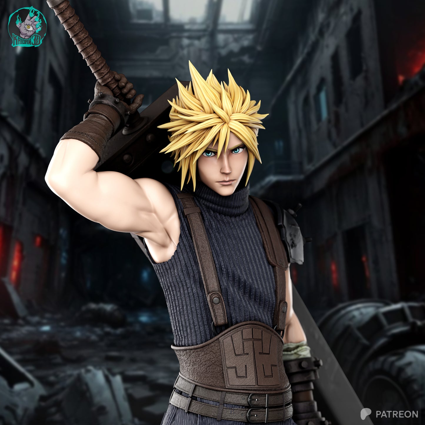 Cloud - Unassembled and Unpainted Garage Kit - Model Designed by Kaidan 3D
