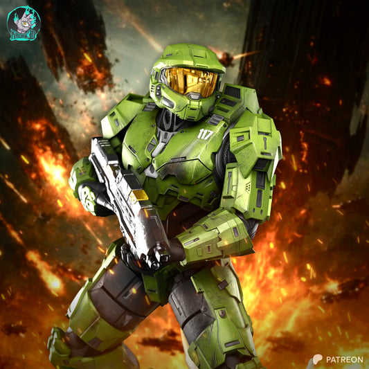 Master Chief - Unassembled and Unpainted Garage Kit - Model Designed by Kaidan3D