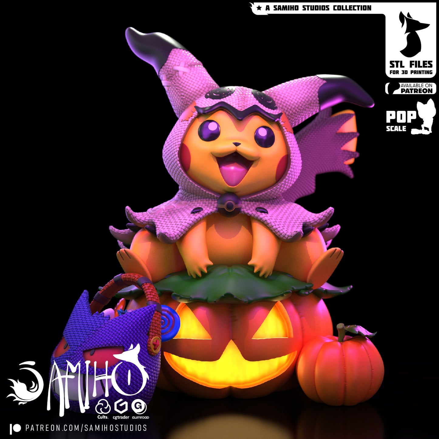 Mimikyu Pikachu - Unassembled and Unpainted Garage Kit - Model Deisgned by Samiho Studios