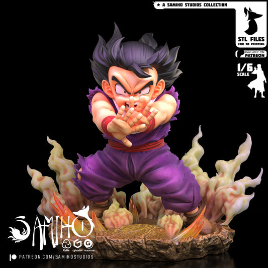 Kid Gohan (Masenko Included) - Unassembled and Unpainted Garage Kit - Model Designed by Samiho Studios