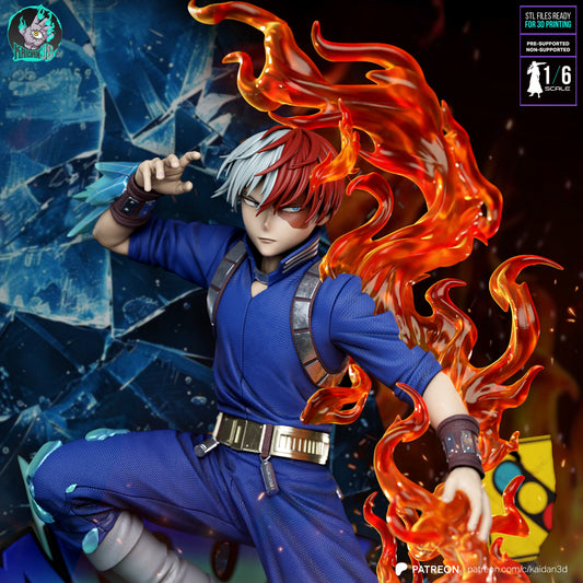 Shoto Todoroki - Unaseembled and Unpainted Garage Kit - Model Designed by Kaidan3D
