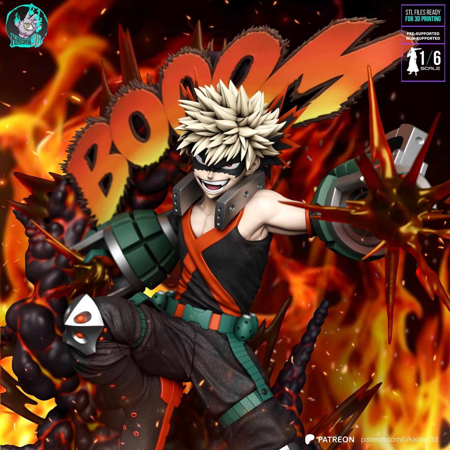 Katsugi Bakugo - Unassembled and Unpainted Garage Kit - Model Designed by Kaidan3D