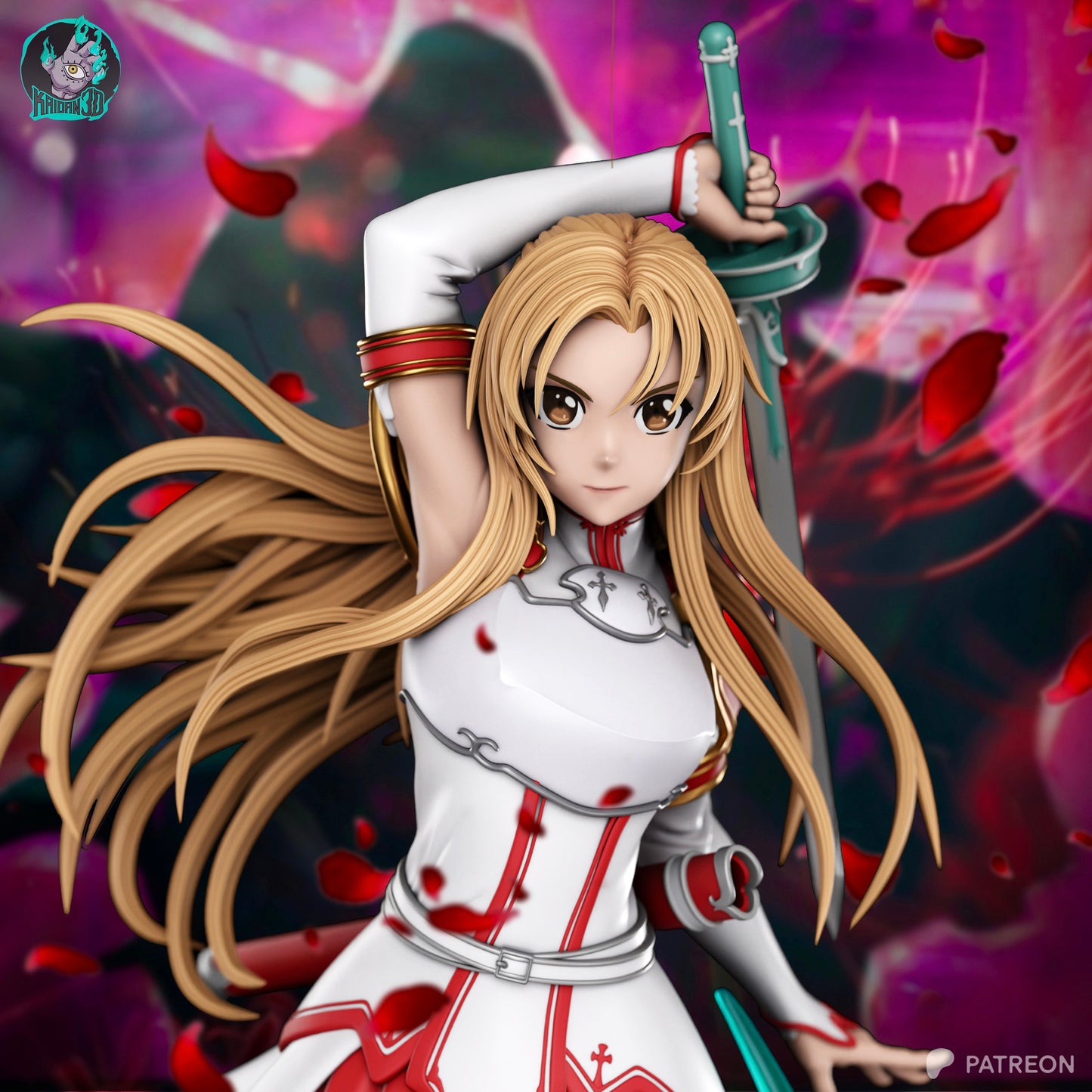 Asuna - Unassembled and Unpainted Garage Kit - Model Designed by Kaidan3D