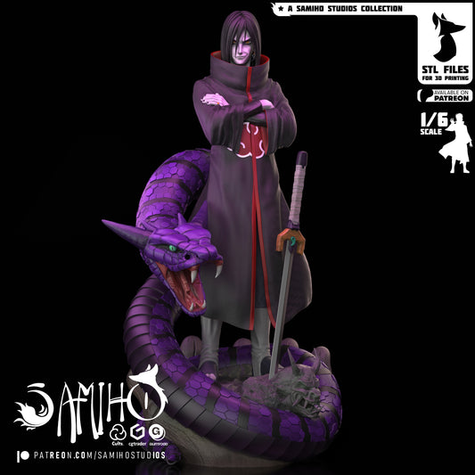 Orochimaru - Unassmebled and Unpainted Garage Kit - Model Designed by Samiho Studios