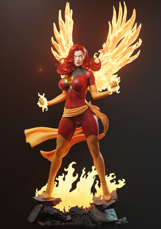 Dark Phoenix - Unassembled and Unpainted Garage Kit - Model Designed by Abe3D/Marcio