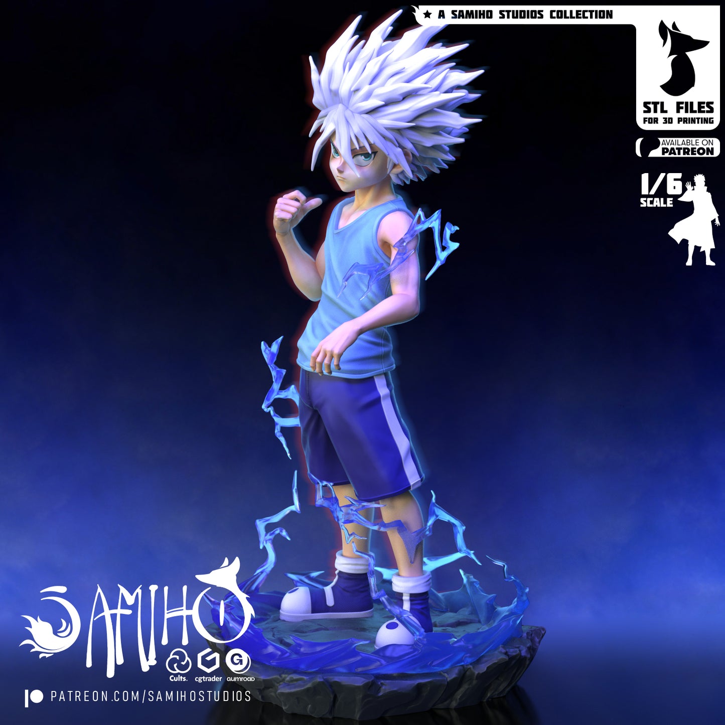 Killua Godspeed - Unassembled and Unpainted Garage Kit - Model Designed by Samiho Studios
