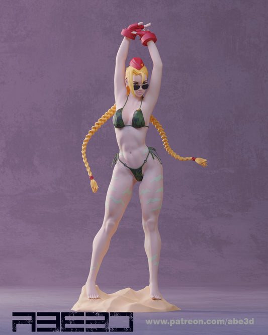Cammy Bikini - Unassembled and Unpainted Garage Kit - Model Designed by Abe3d