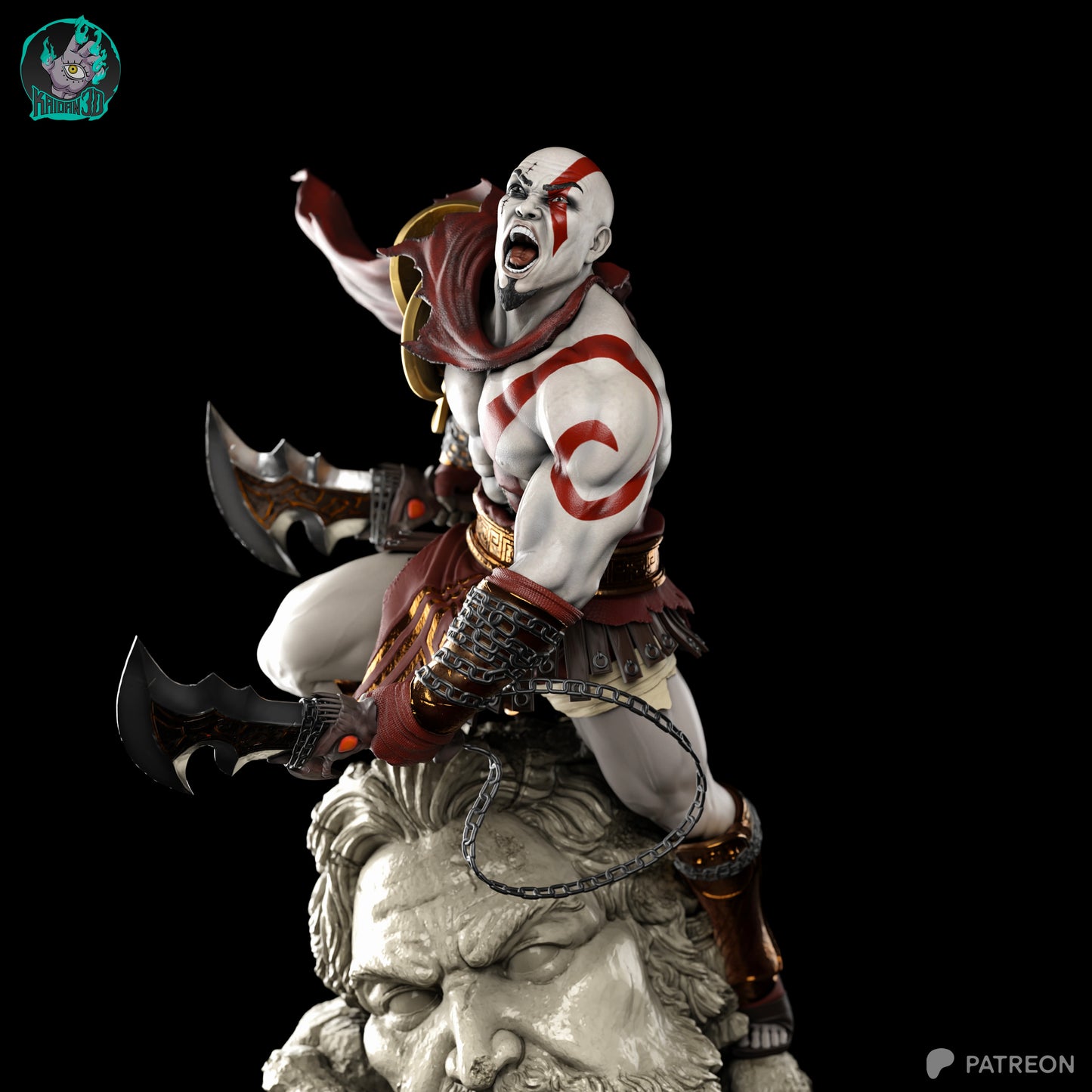 Kratos GOW3 - Unassembled and Unpainted Garage Kit - Model Designed by Kaidan3D