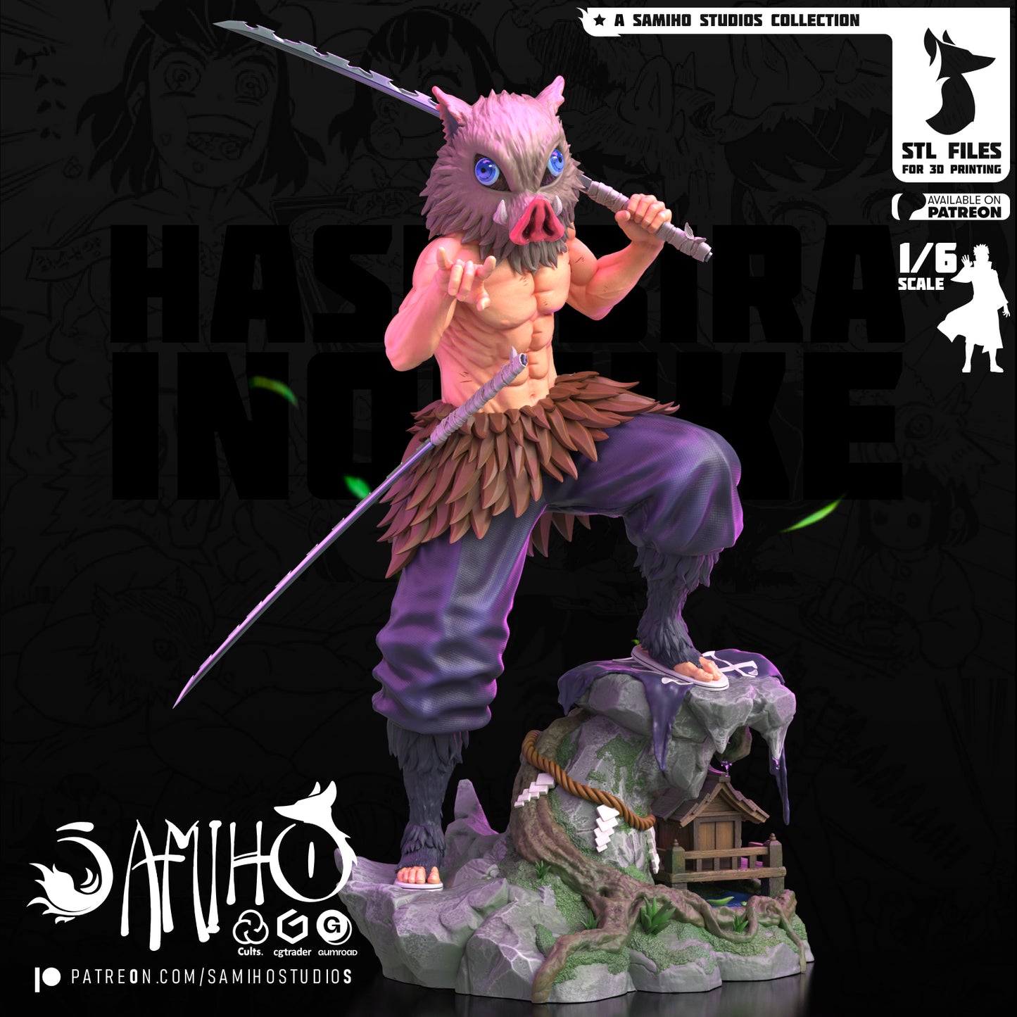 Inosuke - Unassembled and Unpainted Garage Kit - Model Designed by Samiho Studios