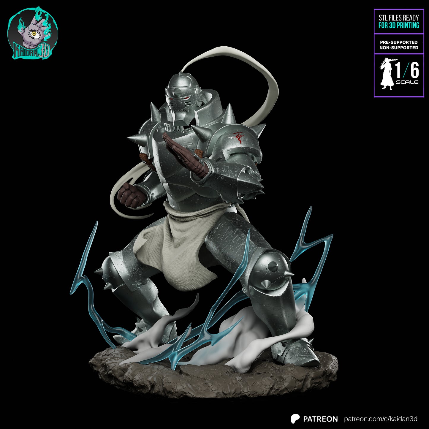 Alphonse - Unassembled and Unpainted Garage Kit - Model Designed by Kaidan3D
