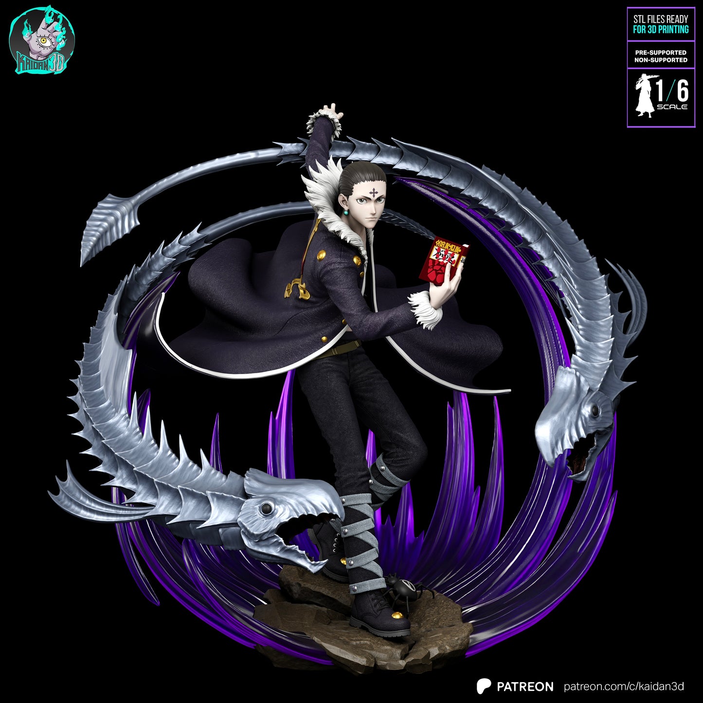 Chrollo Lucifer - Unassembled and Unpainted Garage Kit - Model Designed by Kaidan3D
