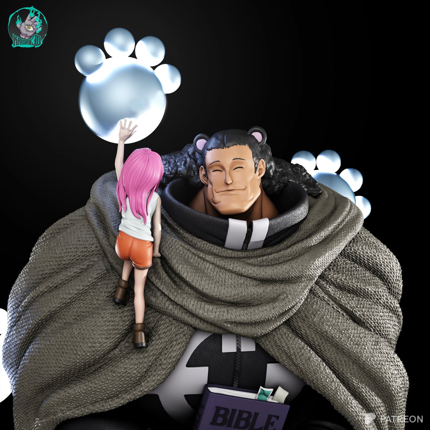 Kuma x Bonney - Unassembled and Unpainted Garage Kit - Model Designed by Kaidan3D