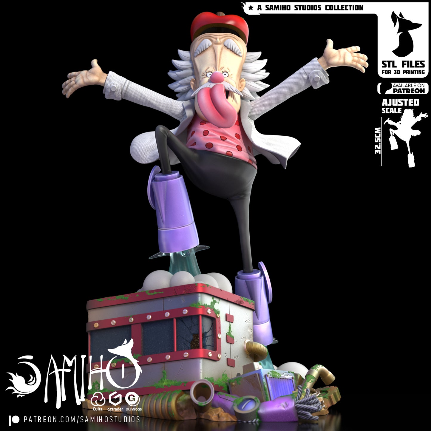 Vegapunk - Unassembled and Unpainted Garage Kit - Model Designed by Samiho Studios