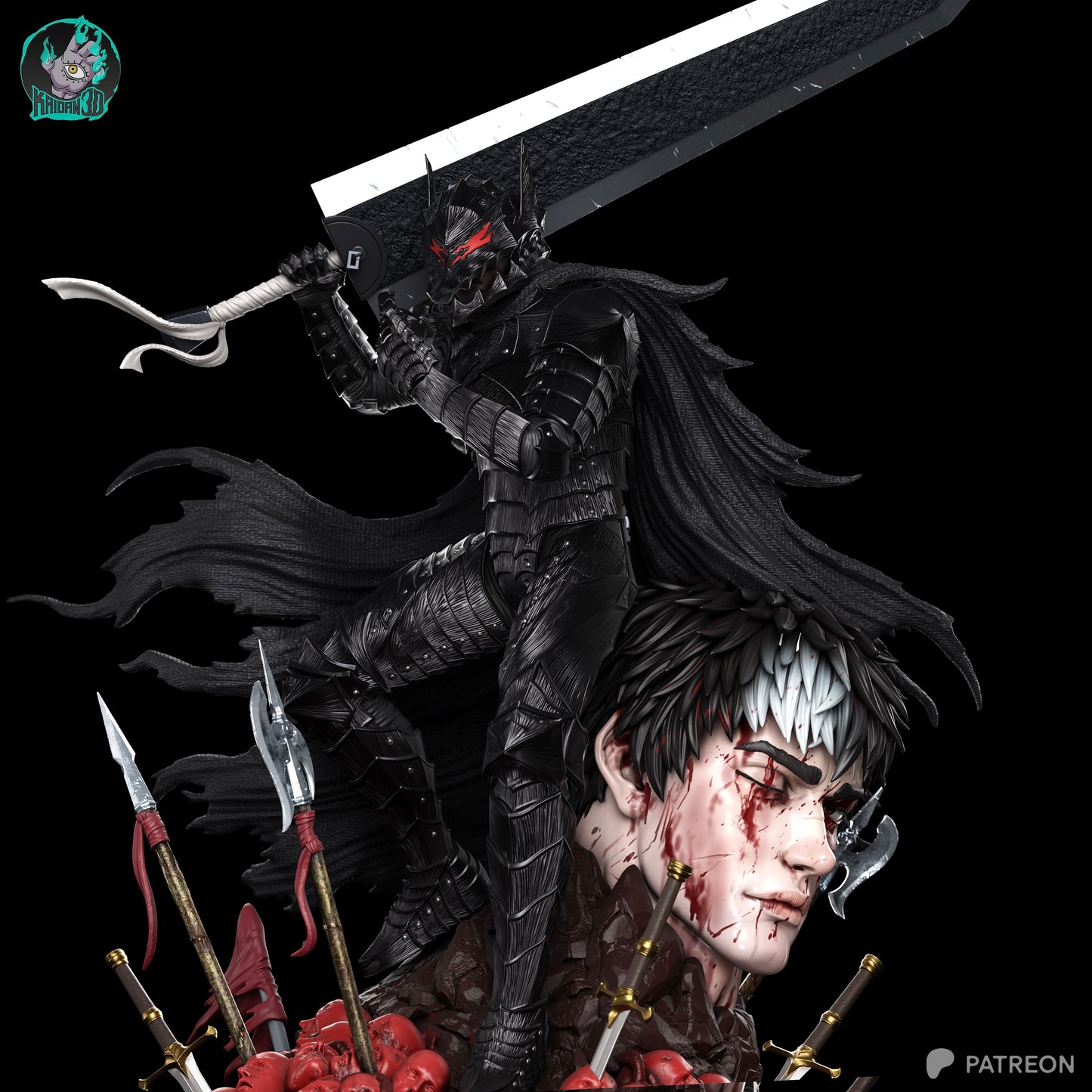Guts - Unassembled and Unpainted Garage Kit - Model Designed by Kaidan 3D