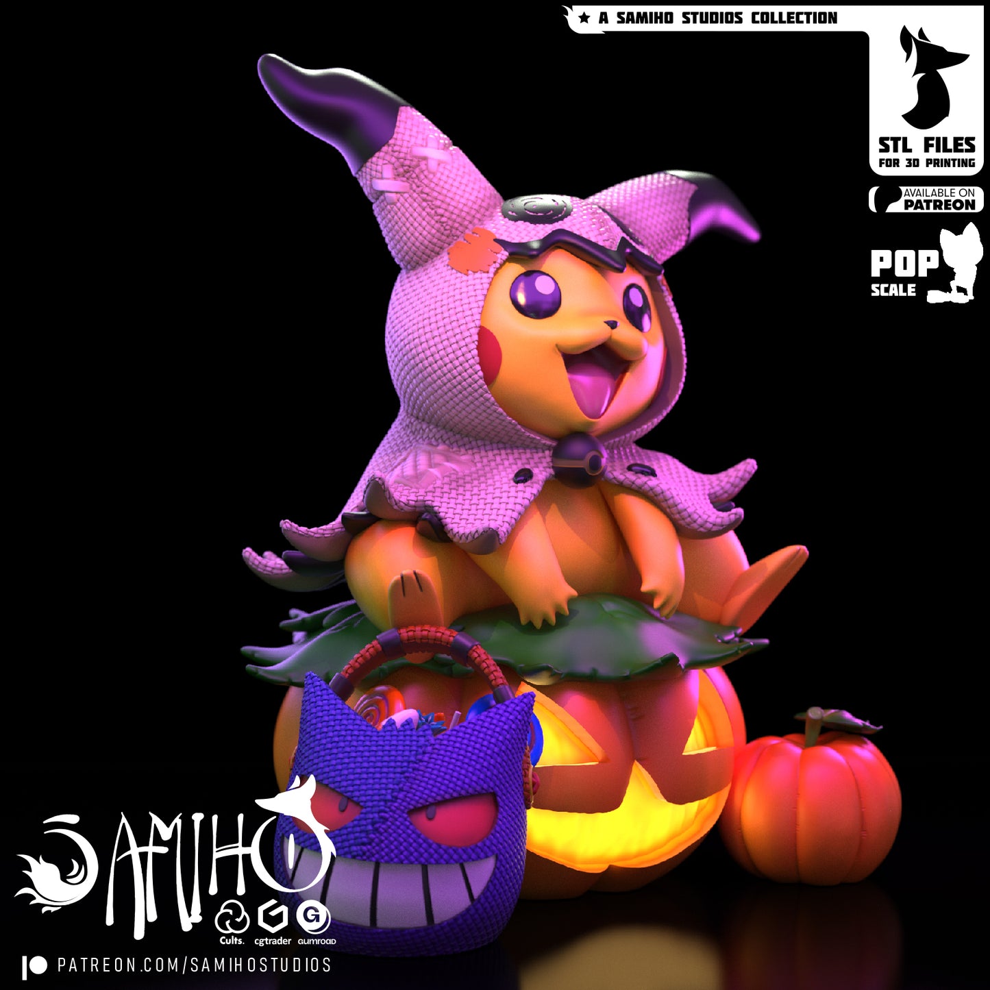 Mimikyu Pikachu - Unassembled and Unpainted Garage Kit - Model Deisgned by Samiho Studios