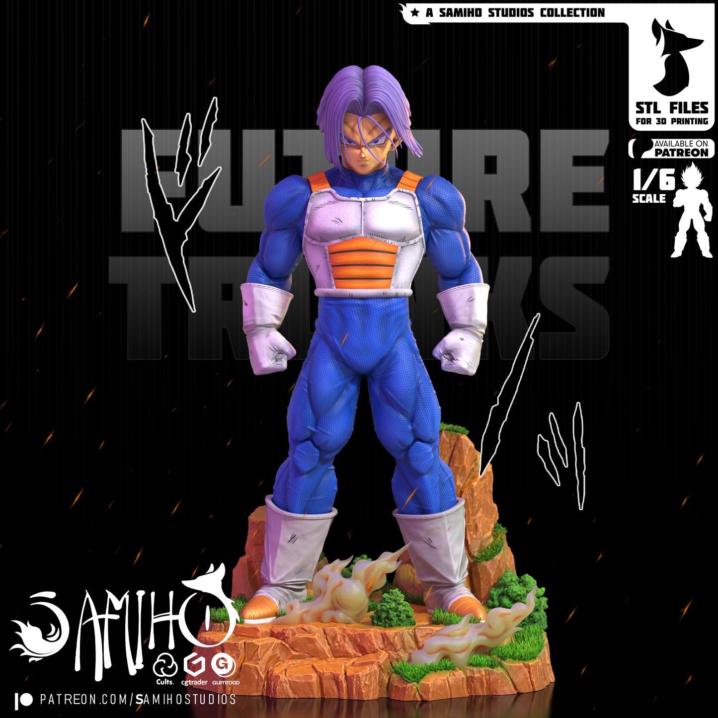 Trunks (Future) - Unassembled and Unpainted Garage Kit - Model Designed by Samiho Studios