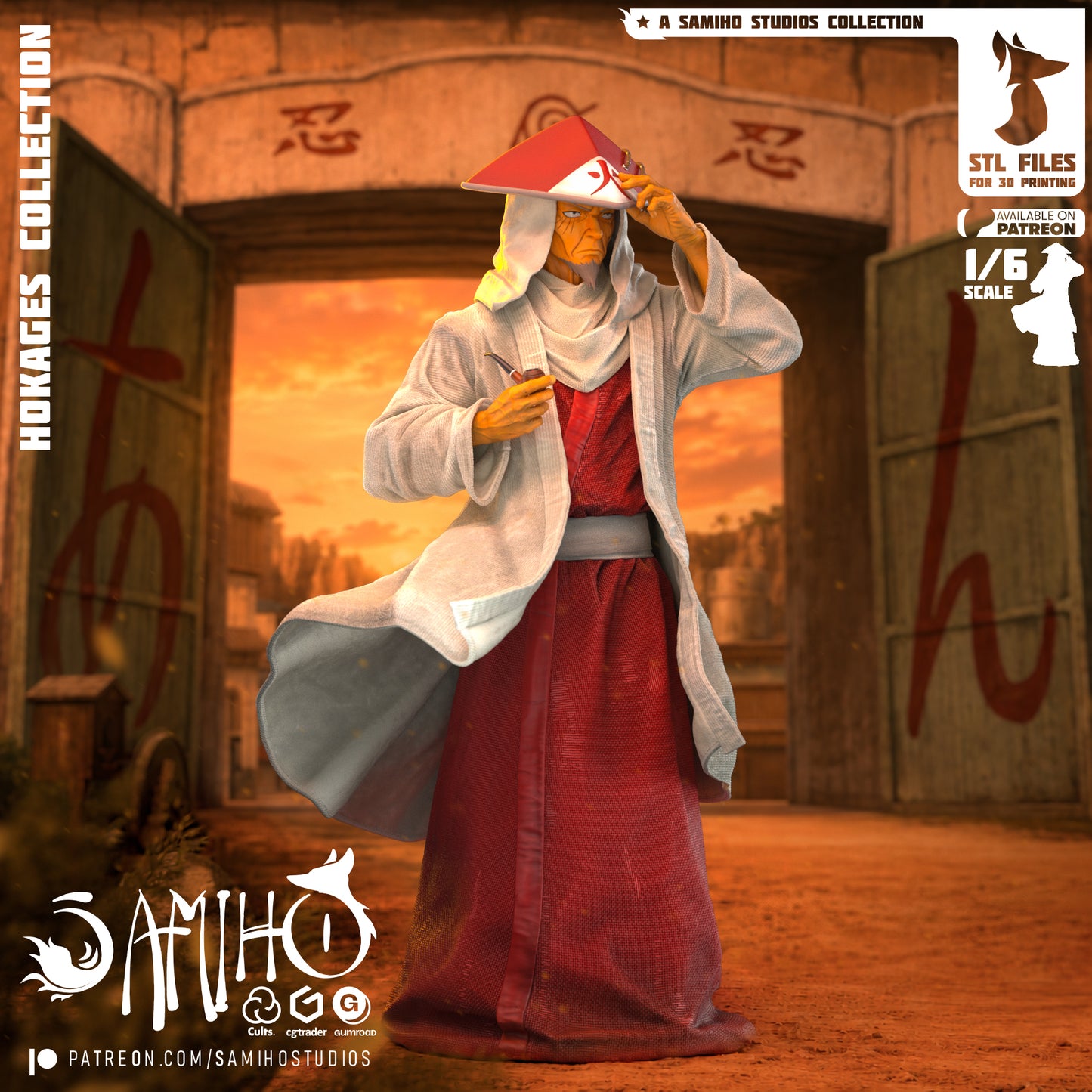 Sarutobi - Unassembled and Unpainted Garage Kit - Model Designed by Samiho Studios
