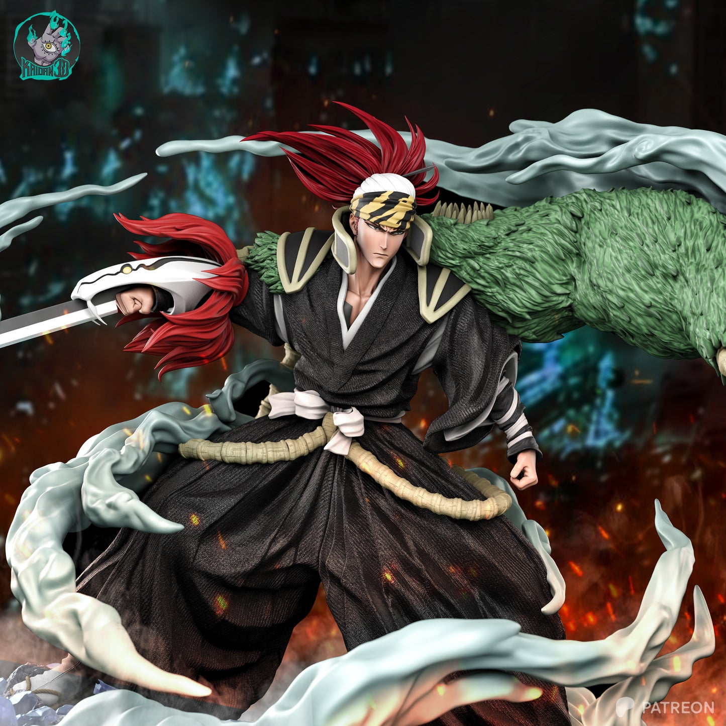 Renji - Unassembled and Unpainted Garage Kit - Model Designed by Kaidan3D