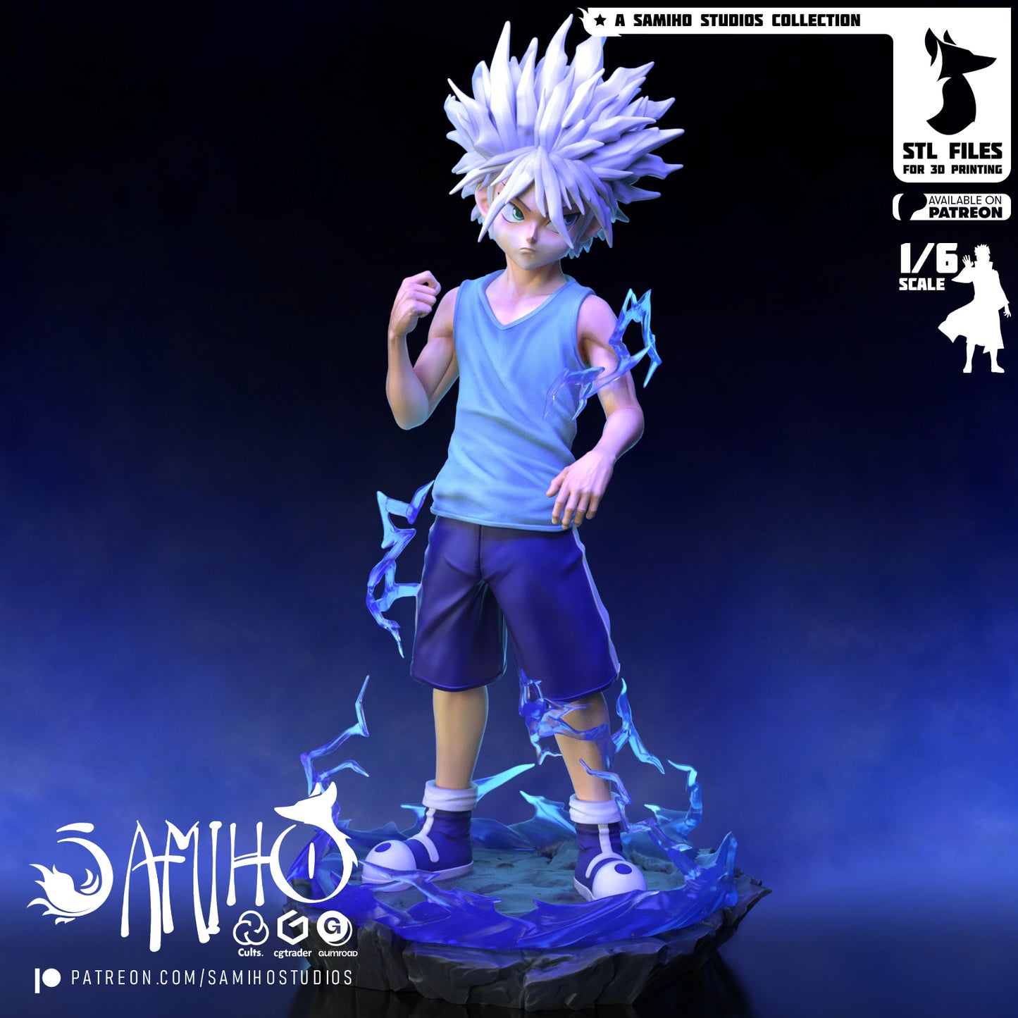 Killua Godspeed - Unassembled and Unpainted Garage Kit - Model Designed by Samiho Studios