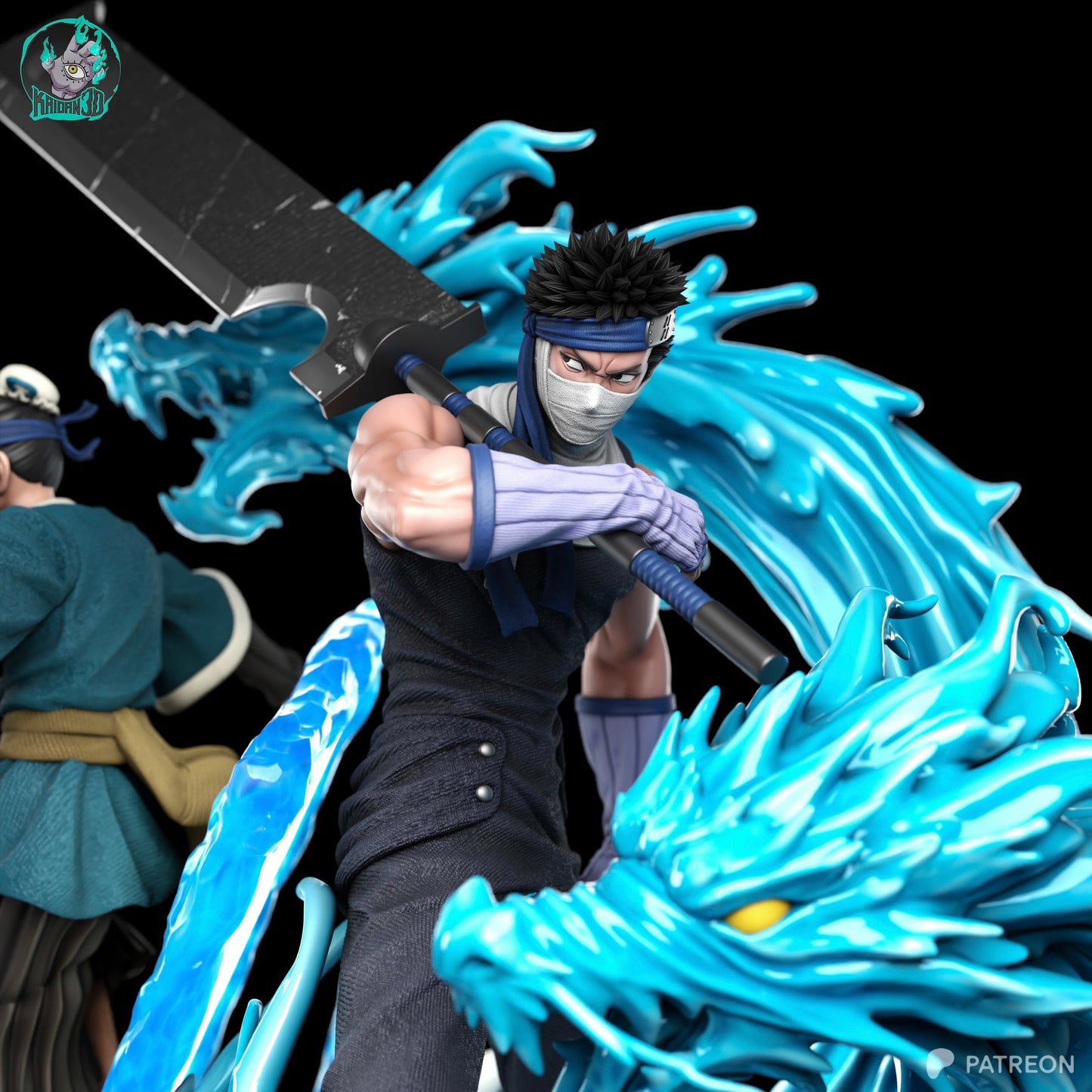 Haku x Zabuza - (HAKU FACE VARIANT INCLUDED) - Unassembled and Unpainted Garage Kit - Model Designed by Kaidan 3D