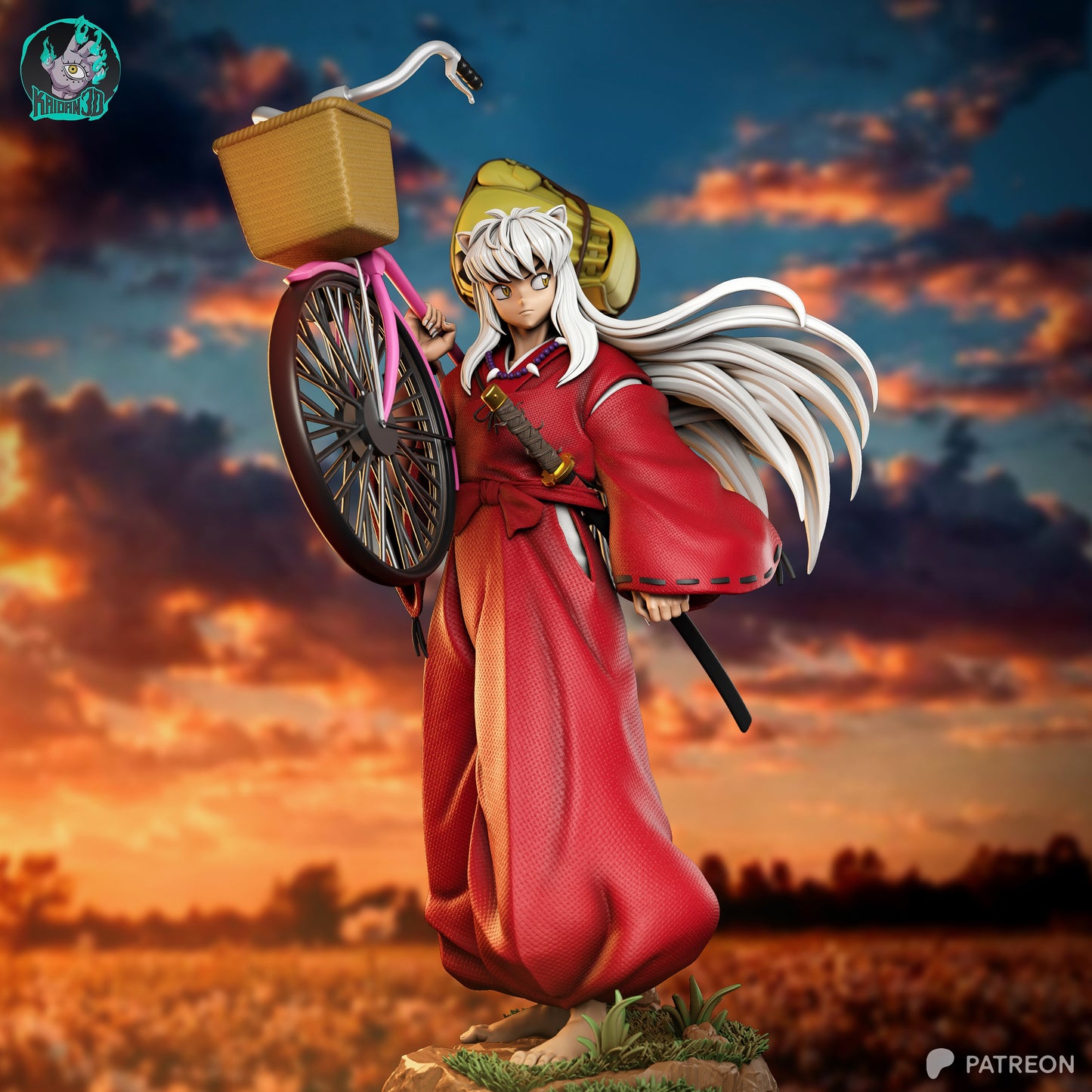 Inuyasha - Unassembled and Unpainted Garage Kit - Model Designed by Kaidan3D
