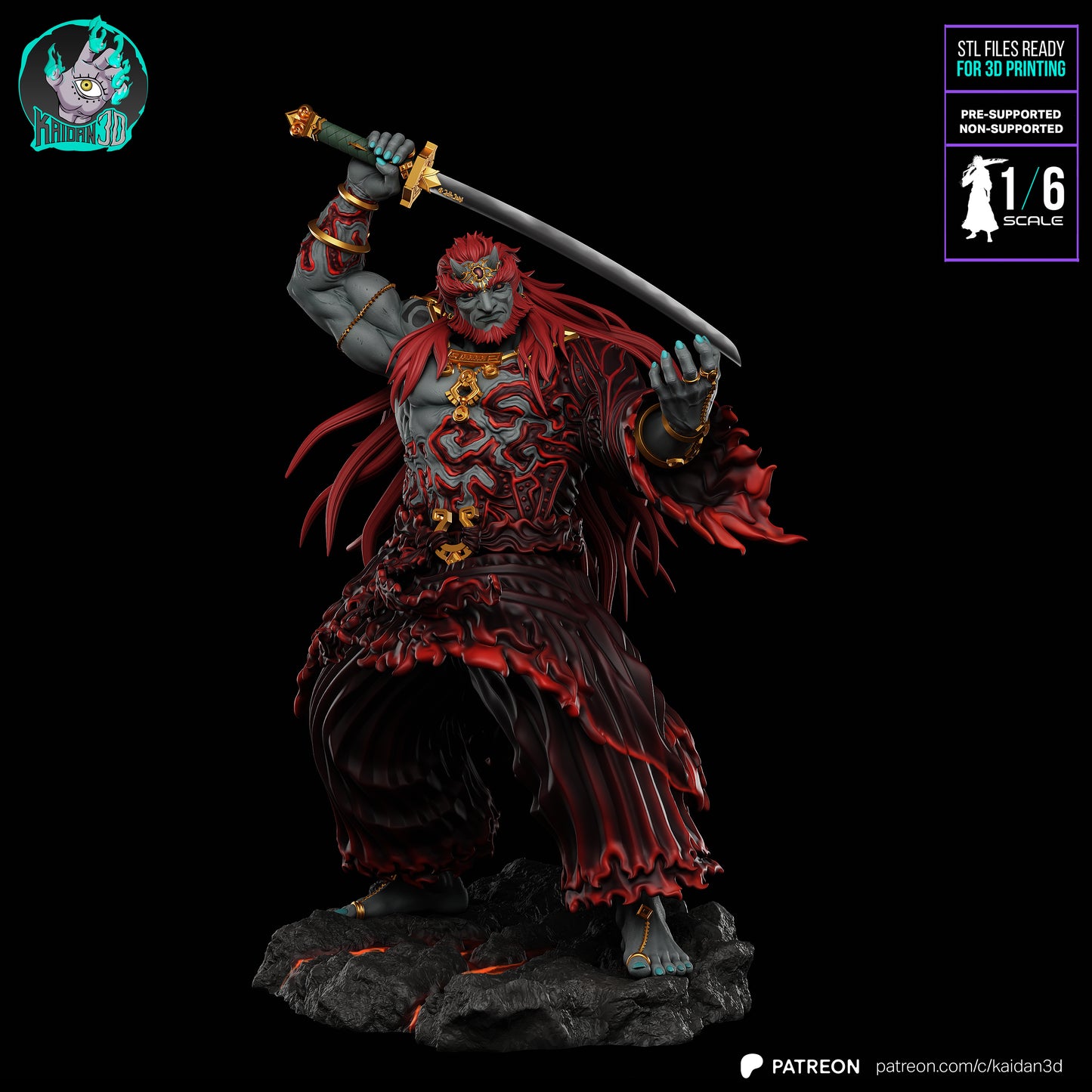 Ganadorf - Unassembled and Unpainted Garage Kit - Model Designed by Kaidan3D