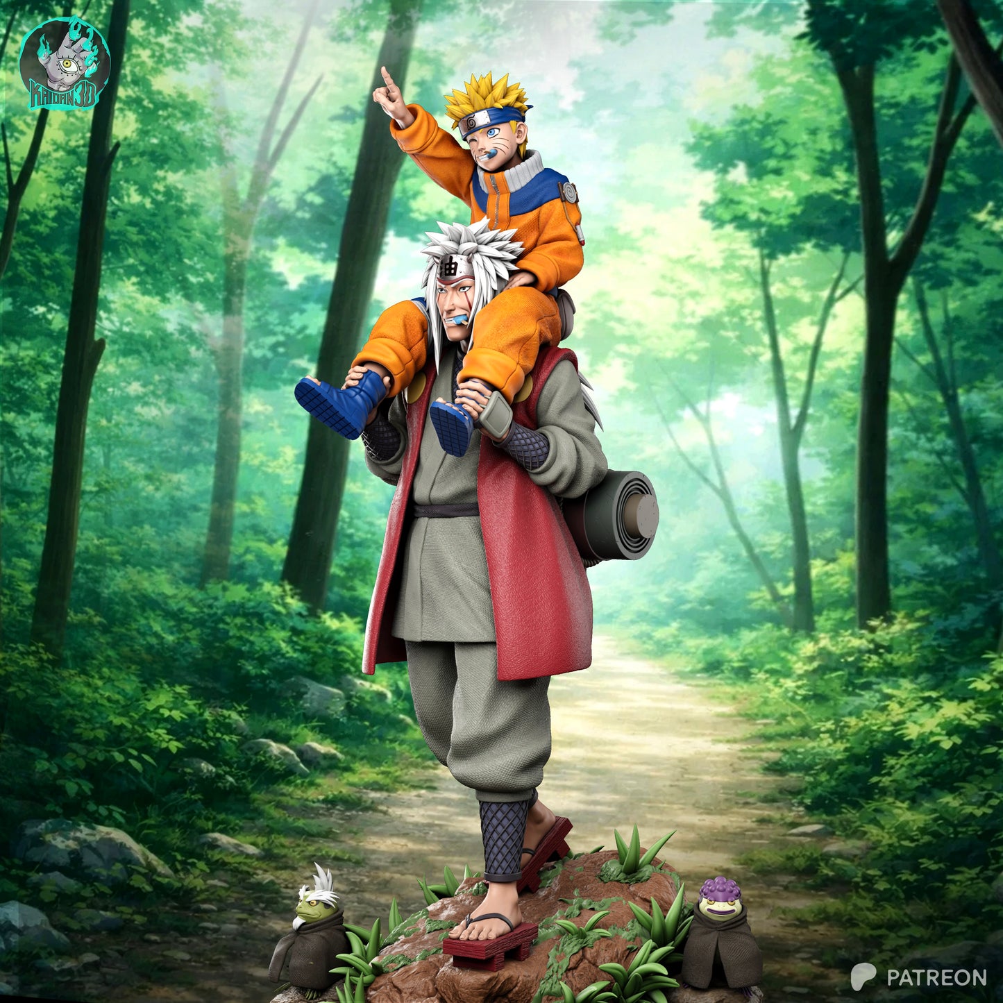 Naruto x Jiraya - Unassembled and Unpainted Garage Kit - Model Designed by Kaidan3D