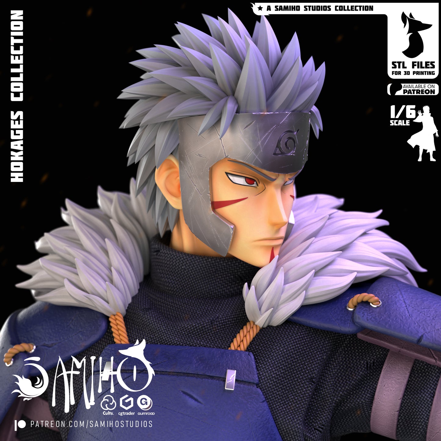 Senju Tobirama - Unassembled and Unpainted Garage Kit - Model Designed by Samiho Stuidos