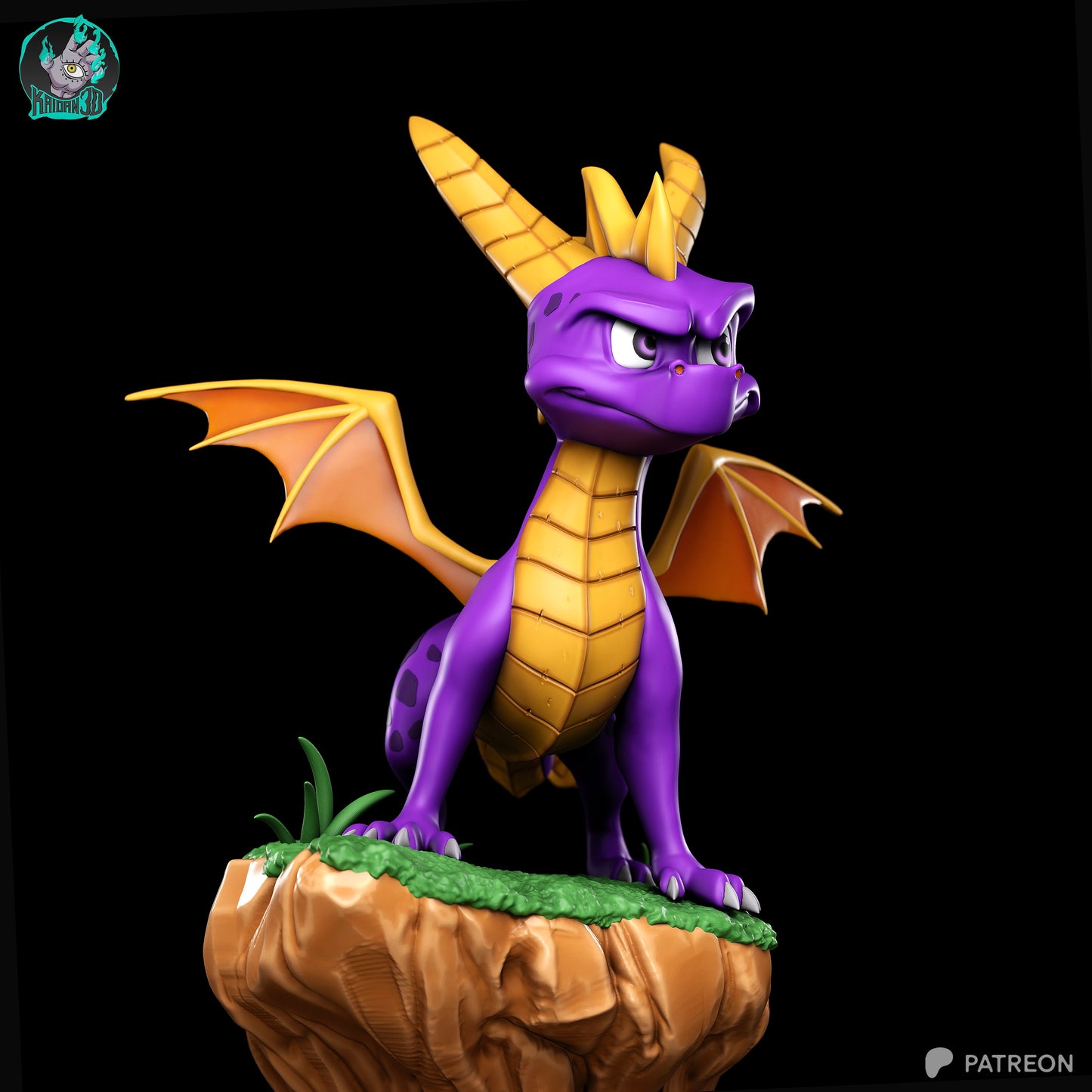 Spyro - Unassembled and Unpainted Garage Kit - Model Designed by Kaidan3D