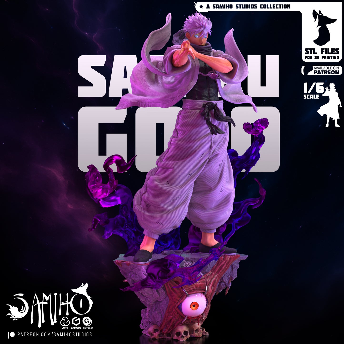 Satoru Gojo - Unassembled and Unpainted Garage Kit - Model Designed by Samiho Studios